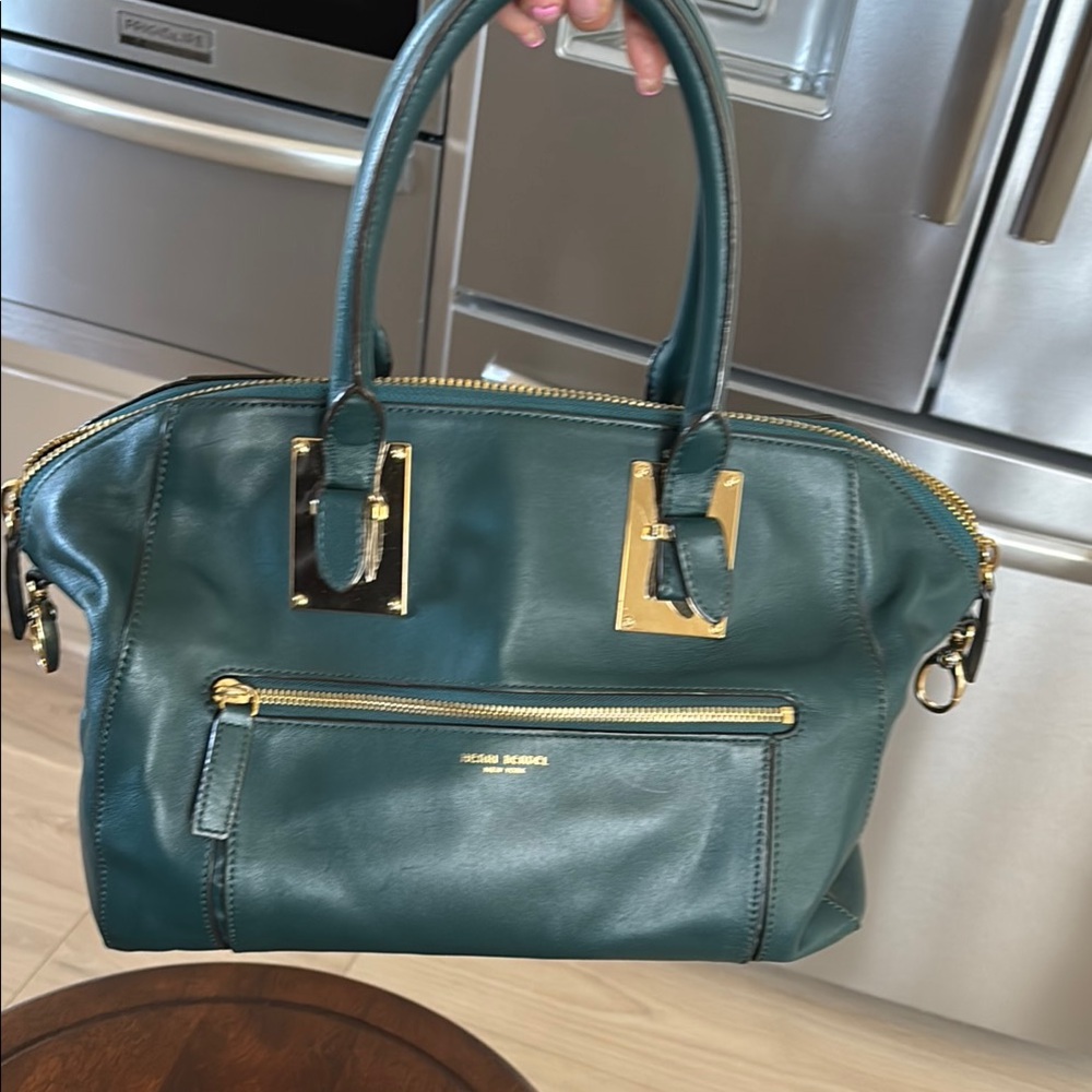 Henri Benbel Hunter Green Leather Handbag